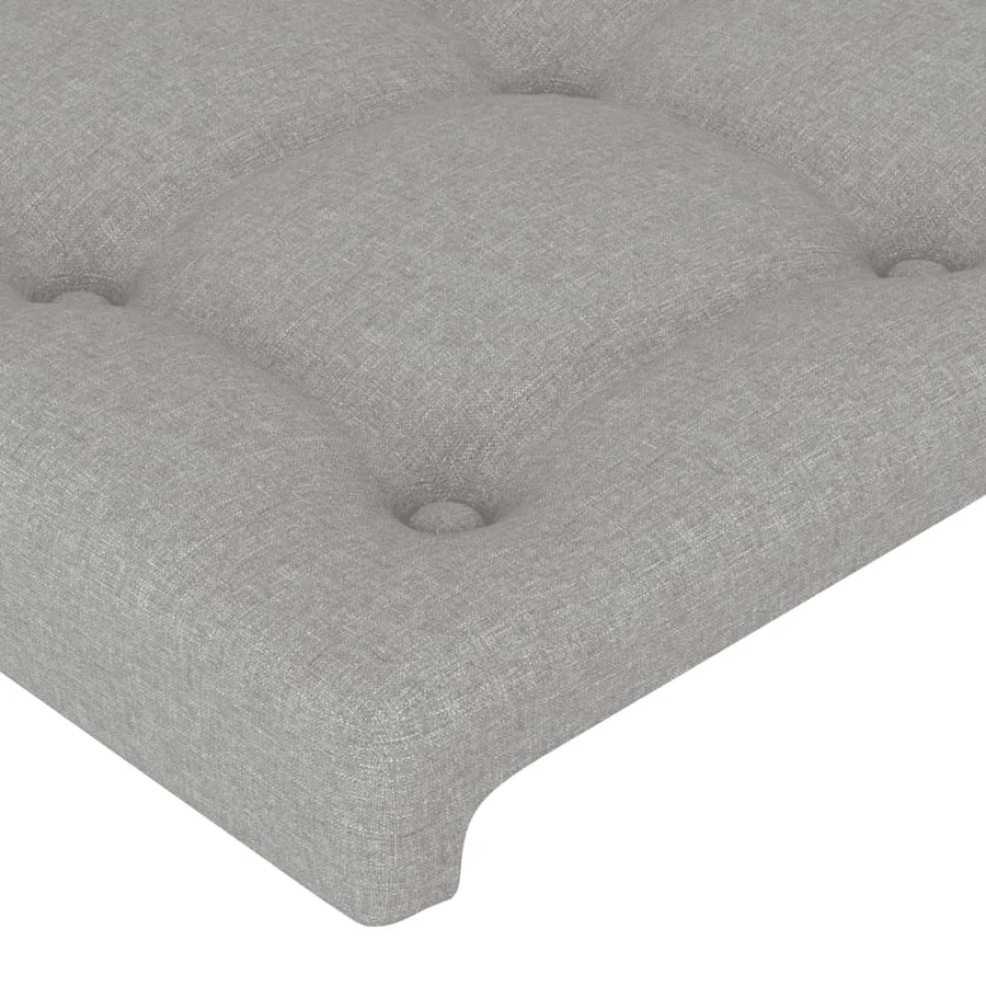 Tête de lit à LED Gris clair 103x16x118/128 cm Tissu - 5