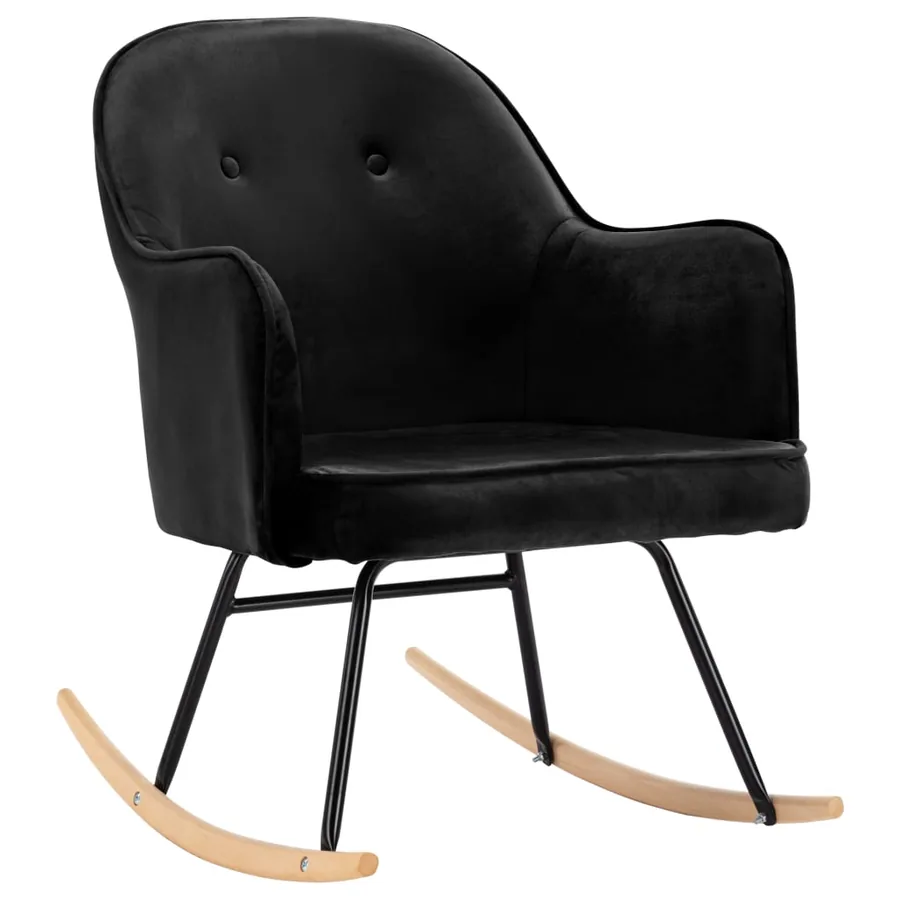 Chaise à bascule Noir Velours - 2