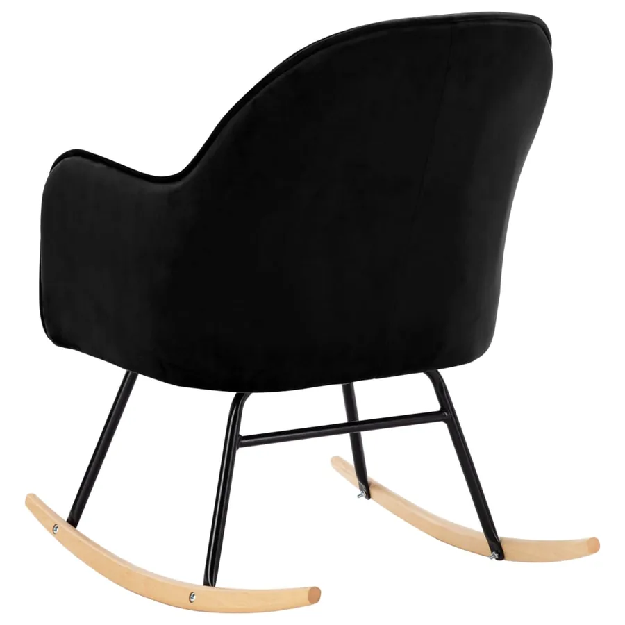Chaise à bascule Noir Velours - 4