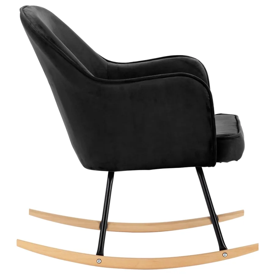 Chaise à bascule Noir Velours - 5