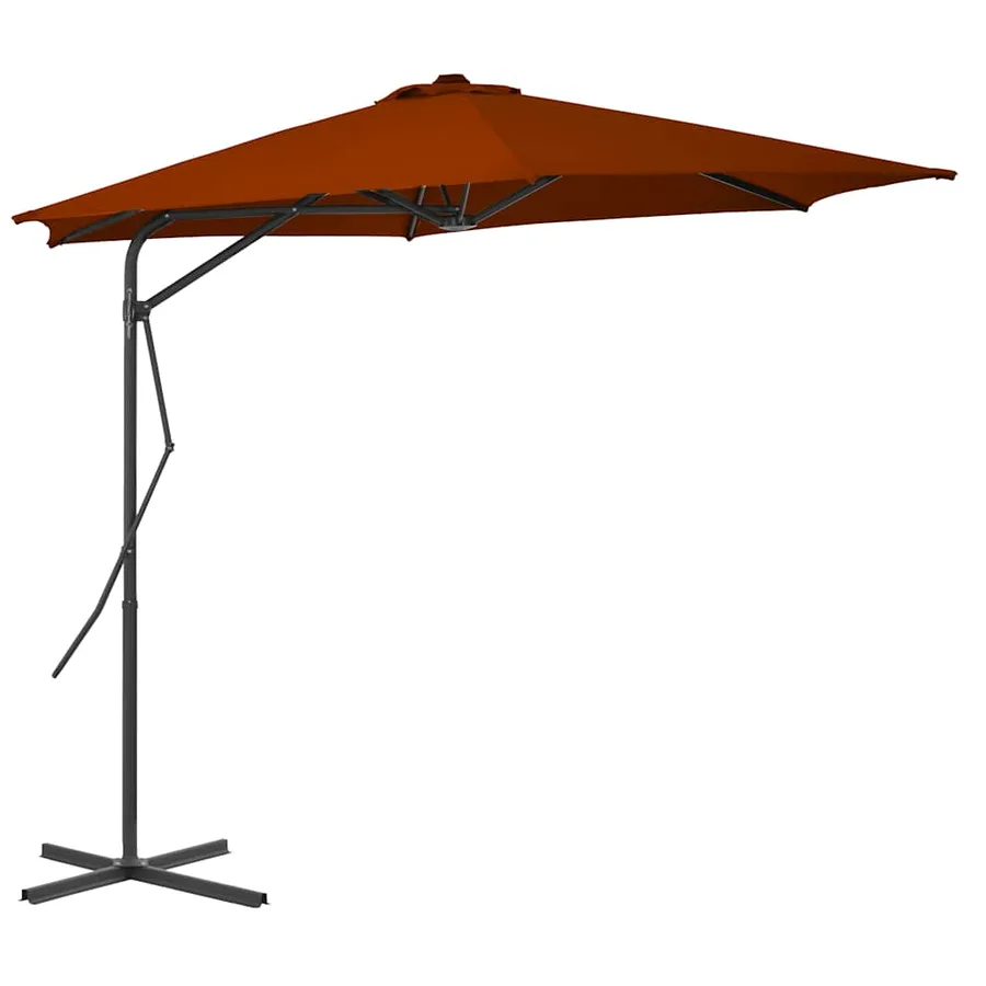 Parasol de jardin avec mât en acier terre cuite 300x230 cm - 2