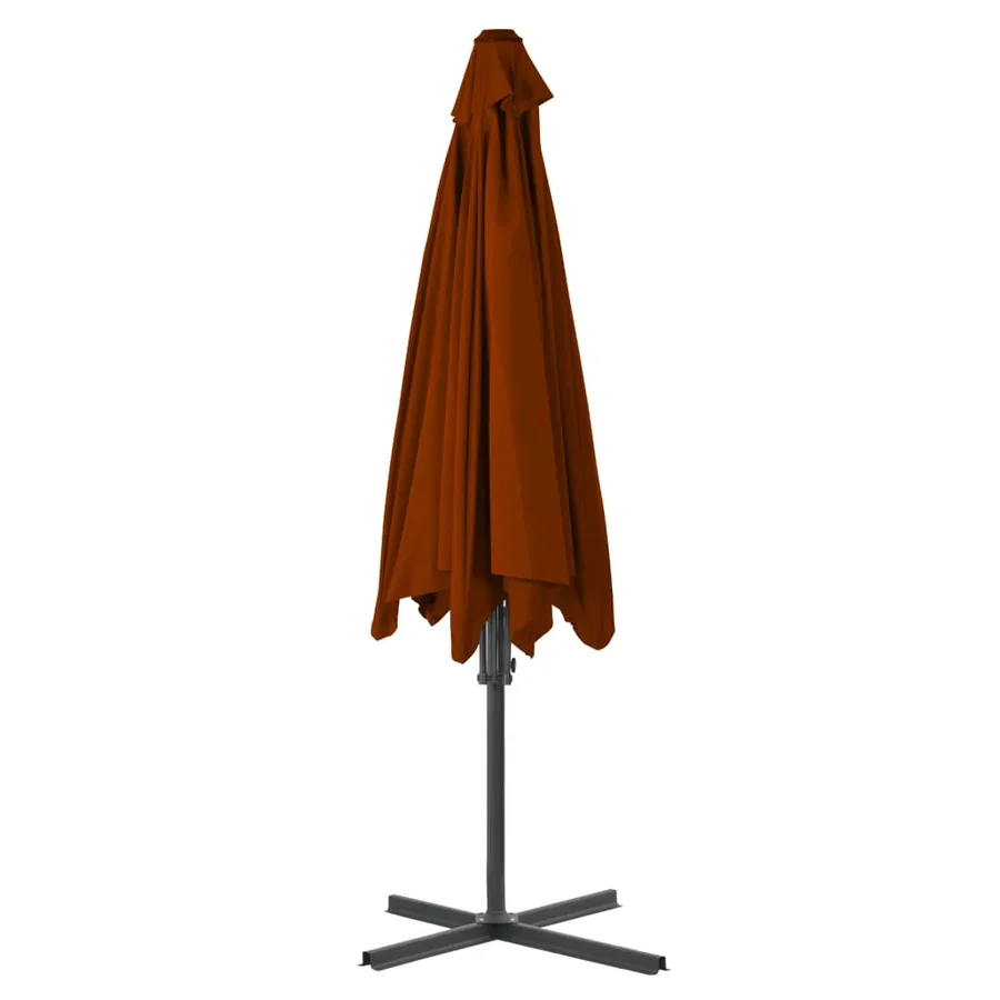 Parasol de jardin avec mât en acier terre cuite 300x230 cm - 4
