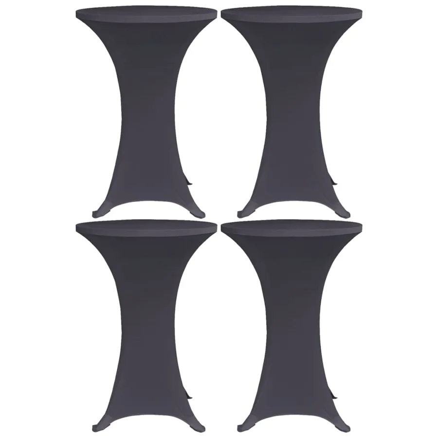 Housses de table extensible 4 pcs 60 cm Anthracite