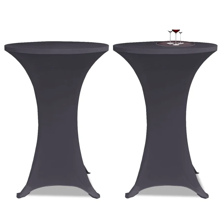 Housses de table extensible 4 pcs 60 cm Anthracite - 2