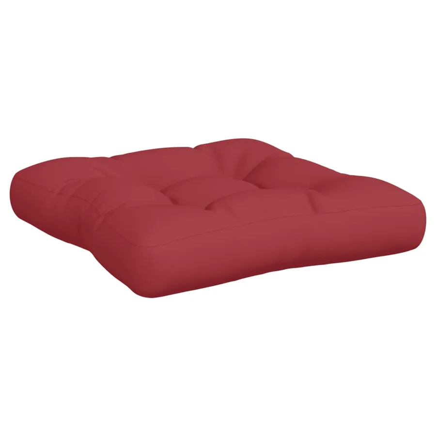 Coussins de palette lot de 2 rouge bordeaux tissu - 6