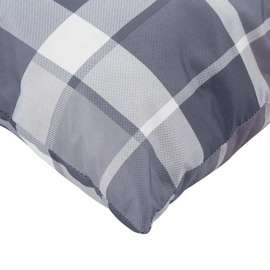Coussins de palette lot de 2 motif à carreaux gris tissu - 8