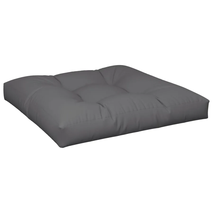 Coussin de palette anthracite 70x70x12 cm tissu - 2