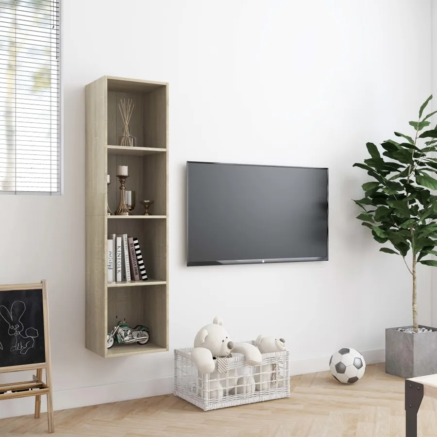 Bibliothèque/Meuble TV Chêne sonoma 143x30x36 cm - 3