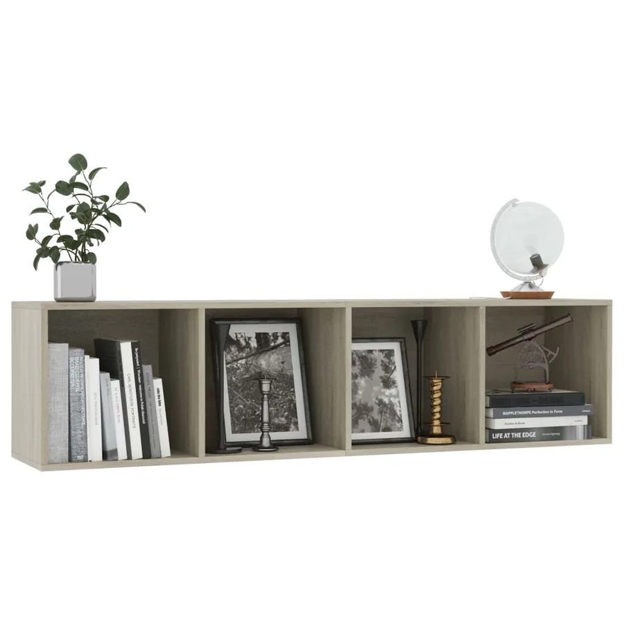 Bibliothèque/Meuble TV Chêne sonoma 143x30x36 cm - 5