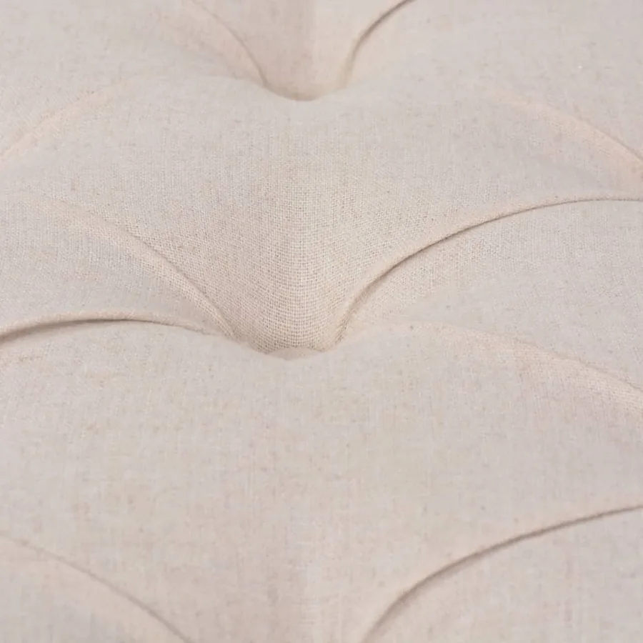 Banc Lin Bois massif 150 x 40 x 48 cm Blanc crème - 6