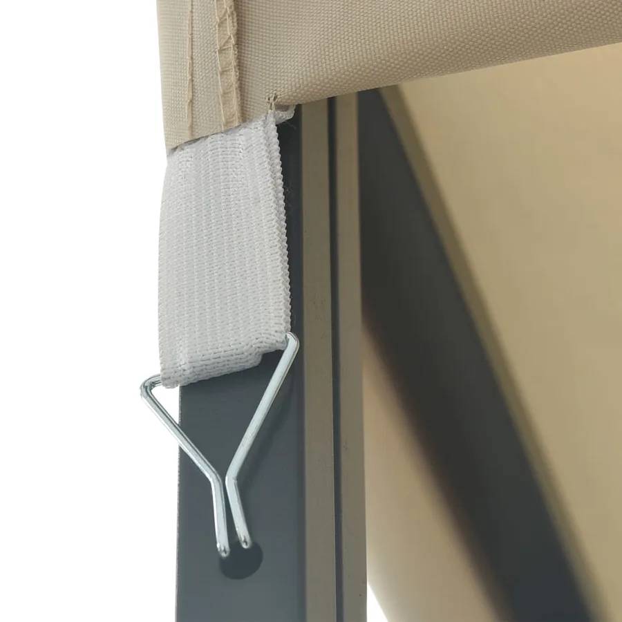 Tonnelle avec guirlande lumineuse à LED 3x4 m Crème - 8