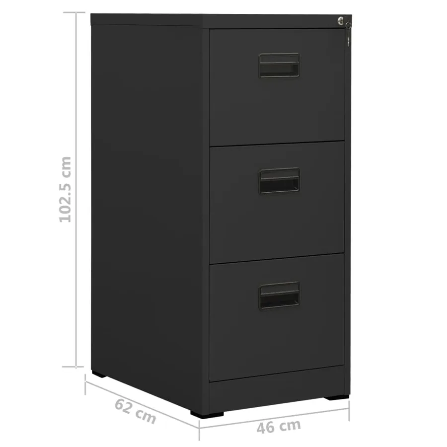 Classeur Anthracite 46x62x102,5 cm Acier - 11