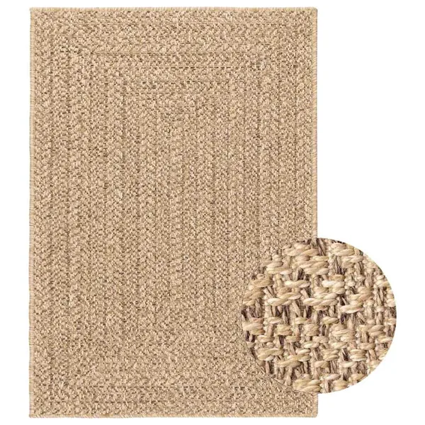 Tapis 160x230 cm aspect jute intérieur et extérieur
