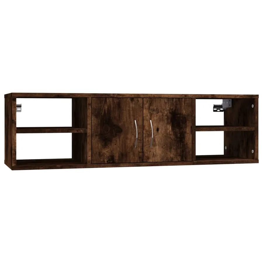 Étagère murale chêne fumé 102x30x29 cm bois d'ingénierie - 2