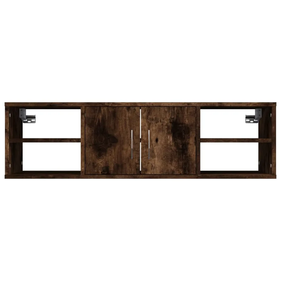 Étagère murale chêne fumé 102x30x29 cm bois d'ingénierie - 5