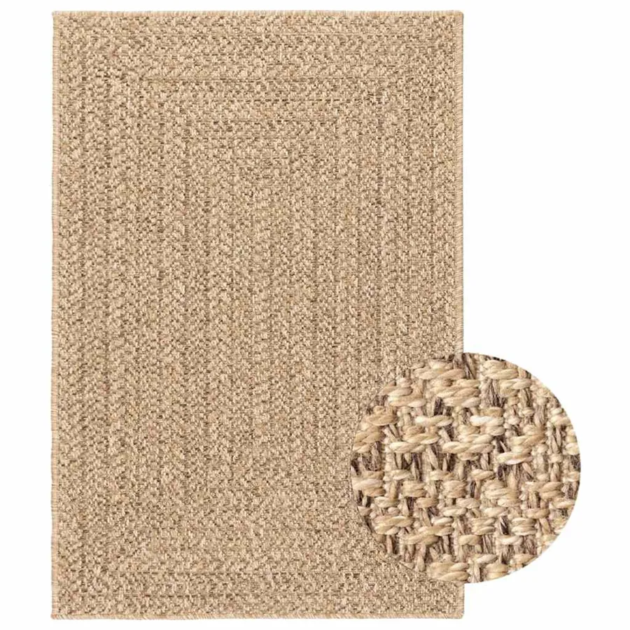 Tapis 120x170 cm aspect jute intérieur et extérieur