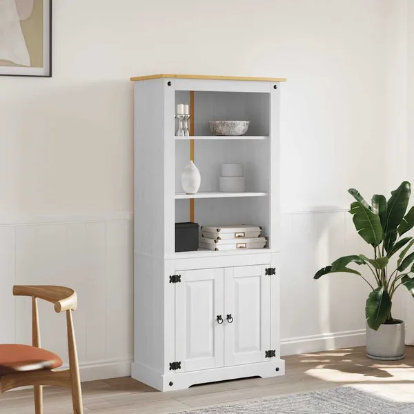 Placard Gamme Corona Pin mexicain Blanc 80x40x170 cm
