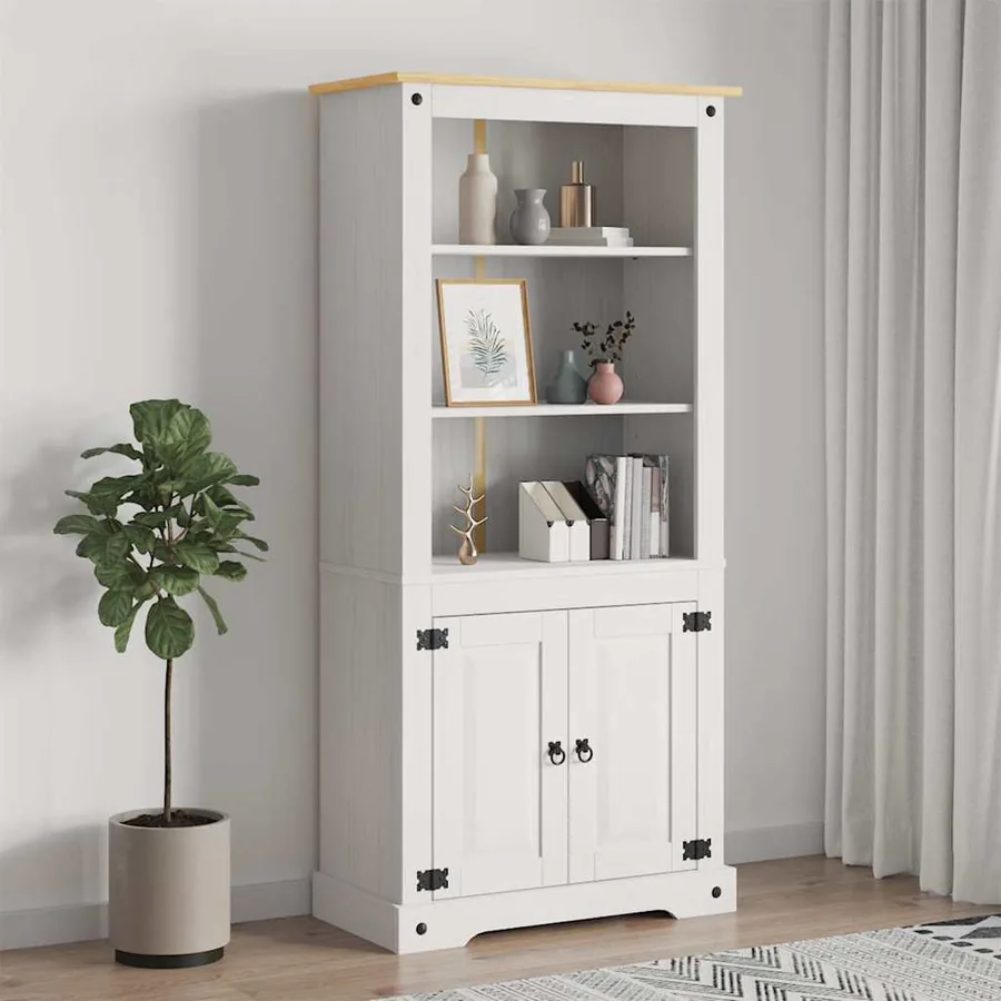 Placard Gamme Corona Pin mexicain Blanc 80x40x170 cm - 3
