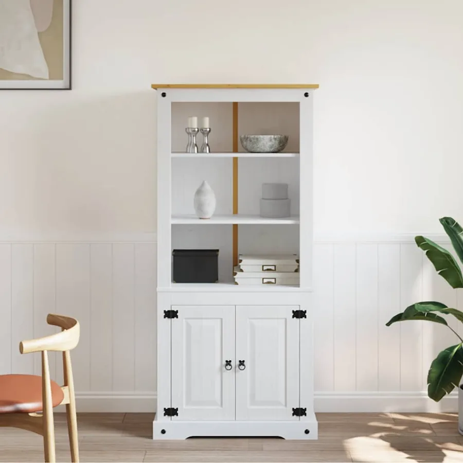 Placard Gamme Corona Pin mexicain Blanc 80x40x170 cm - 4