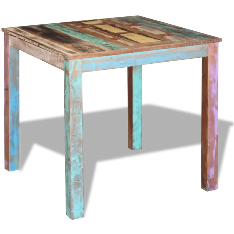 Table de salle à manger Bois de récupération massif 80x82x76 cm - 5