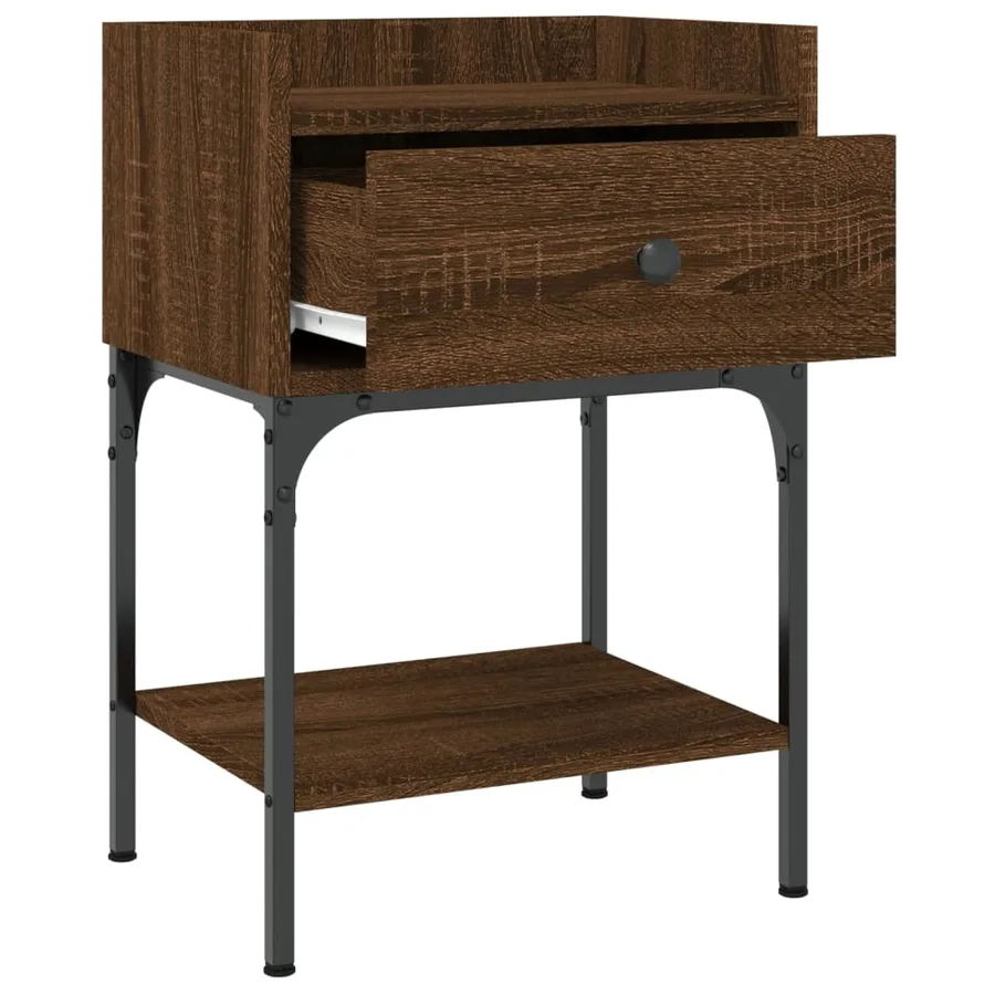 Tables de chevet 2pcs chêne brun 40,5x31x60cm bois d’ingénierie - 7