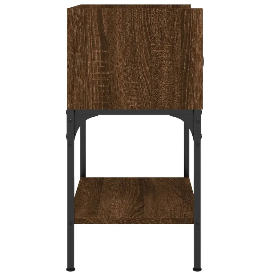 Tables de chevet 2pcs chêne brun 40,5x31x60cm bois d’ingénierie - 8