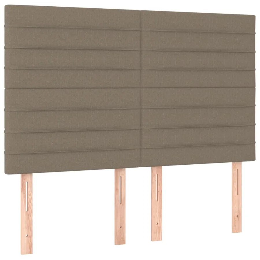 Tête de lit à LED Taupe 144x5x118/128 cm Tissu - 4