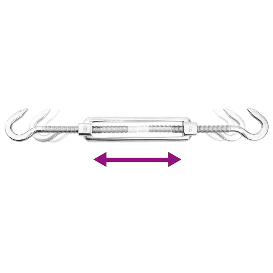 Jeu d'accessoires de voile d'ombrage 8 pcs Acier inoxydable - 2