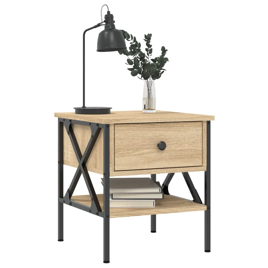 Tables de chevet 2 pcs chêne sonoma 40x42x45 cm bois ingénierie - 3