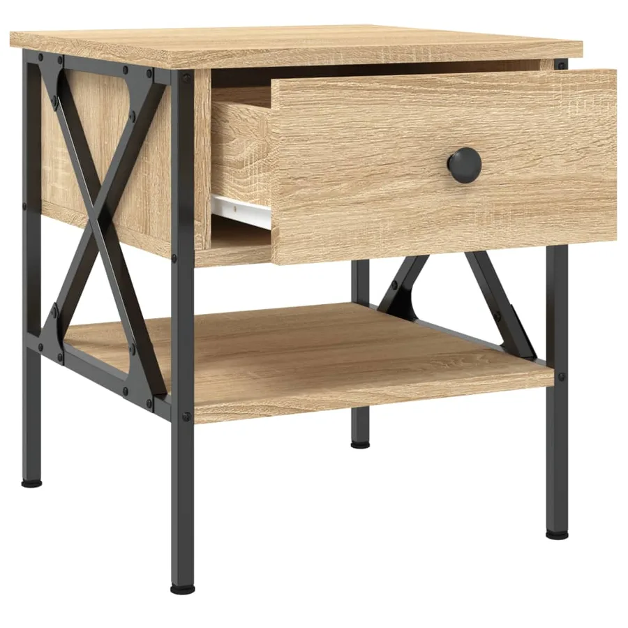 Tables de chevet 2 pcs chêne sonoma 40x42x45 cm bois ingénierie - 7