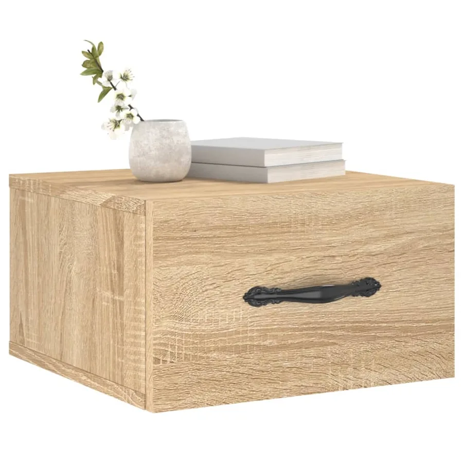 Tables de chevet murales 2 pcs chêne sonoma 35x35x20 cm - 3