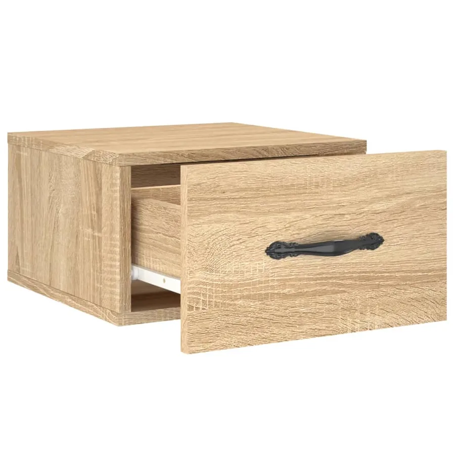 Tables de chevet murales 2 pcs chêne sonoma 35x35x20 cm - 7