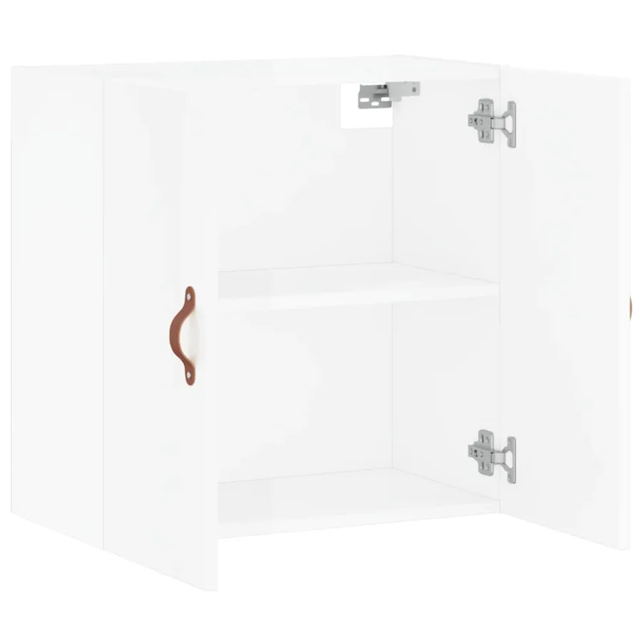Armoire murale Blanc brillant 60x31x60 cm Bois d'ingénierie - 6
