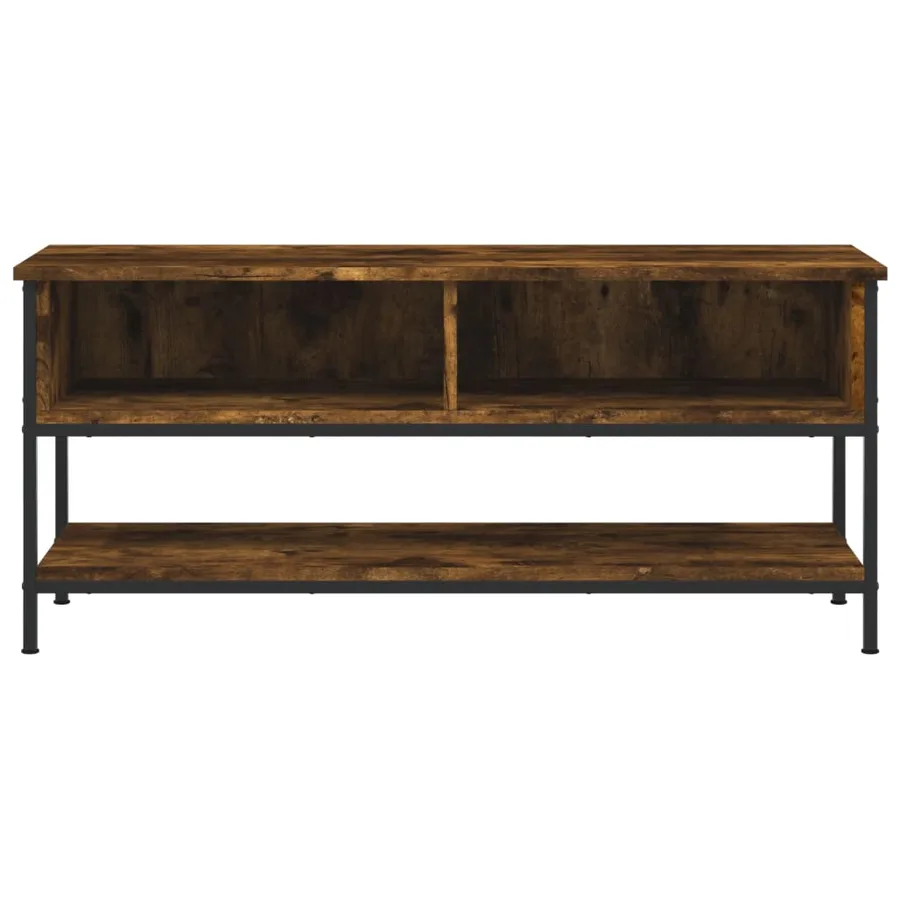 Meuble TV chêne fumé 100x35x45 cm bois d'ingénierie - 4
