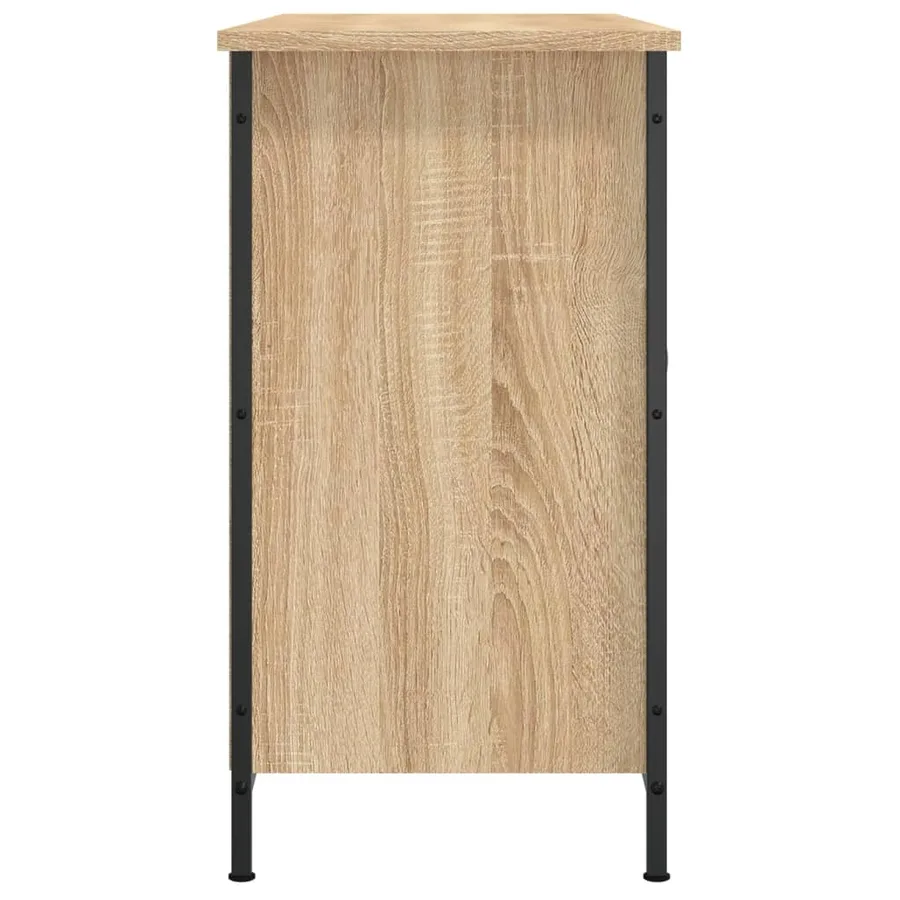 Meuble TV chêne sonoma 100x35x65 cm bois d'ingénierie - 7