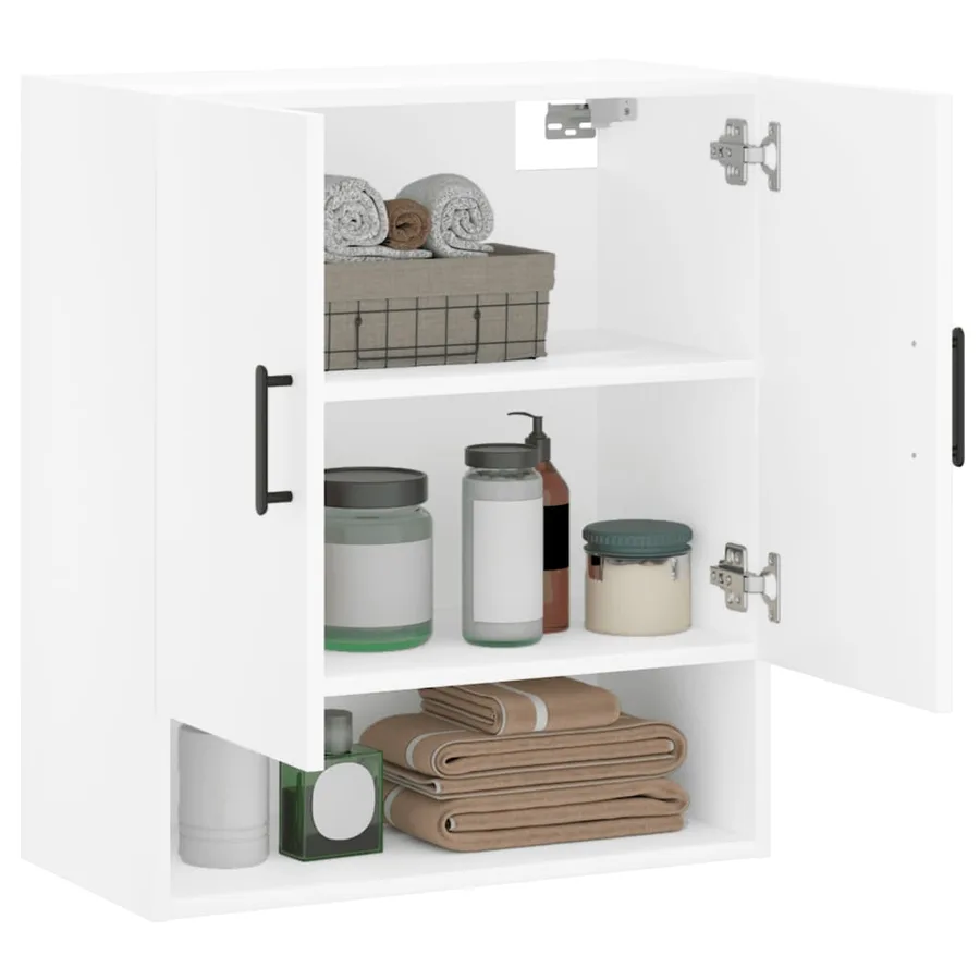 Armoire murale blanc 60x31x70 cm bois d'ingénierie - 4