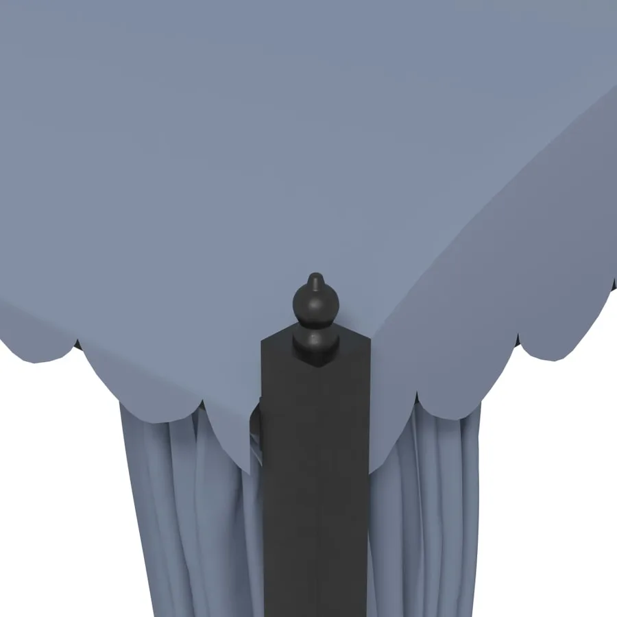 Tonnelle avec rideaux 3x4 m Anthracite Acier - 7