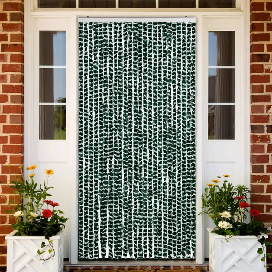 Moustiquaire Vert et blanc 100x220 cm Chenille