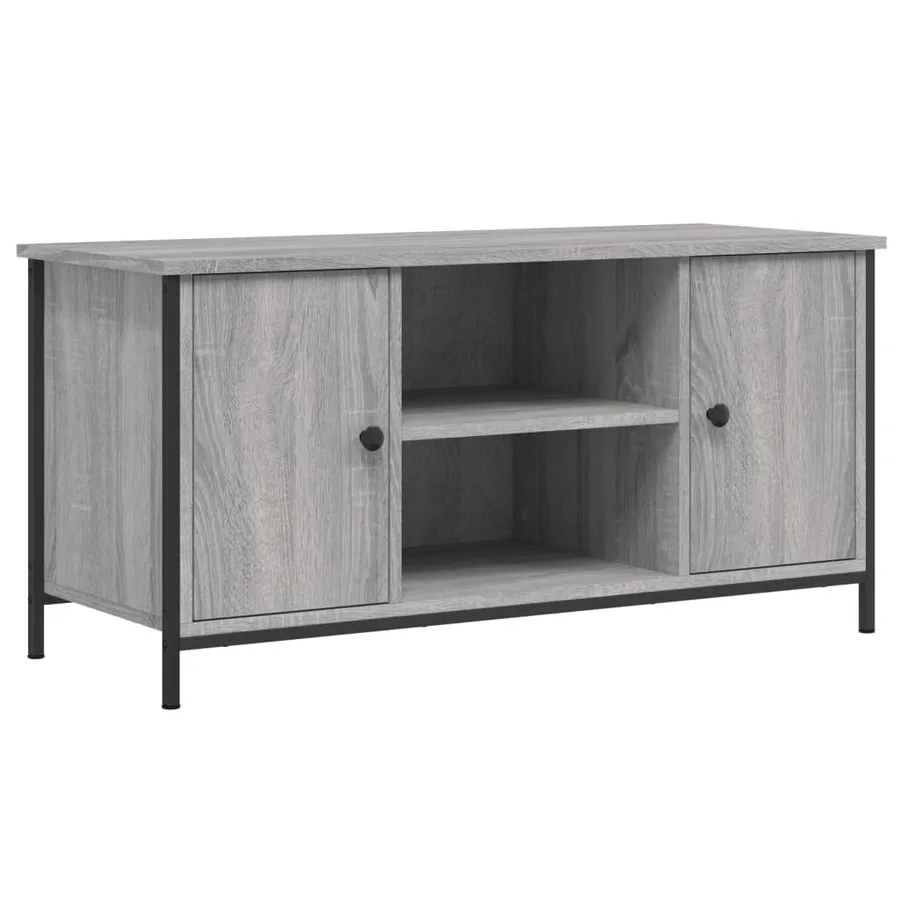 Meuble TV Sonoma gris 100x40x50 cm Bois d'ingénierie - 2