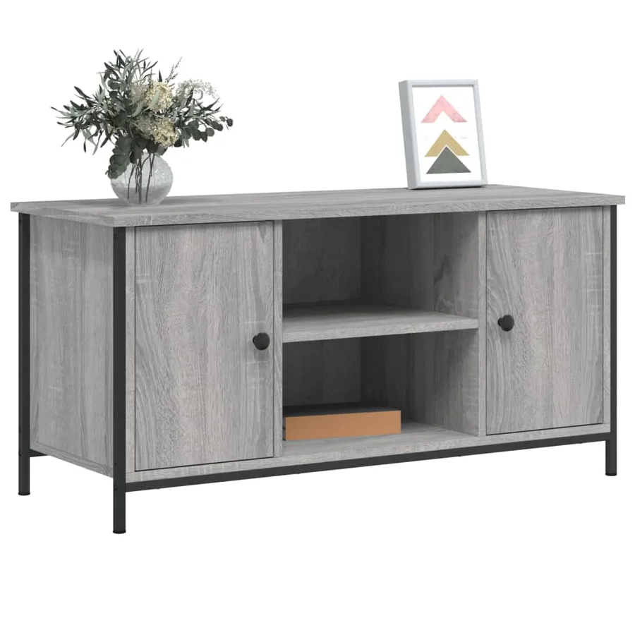 Meuble TV Sonoma gris 100x40x50 cm Bois d'ingénierie - 3