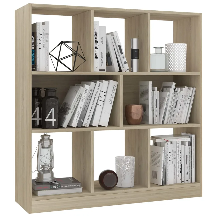 Bibliothèque Chêne sonoma 97,5x29,5x100 cm Bois d'ingénierie - 3