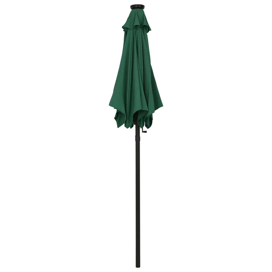 Parasol de jardin avec lumières LED vert 200x211 cm aluminium - 3