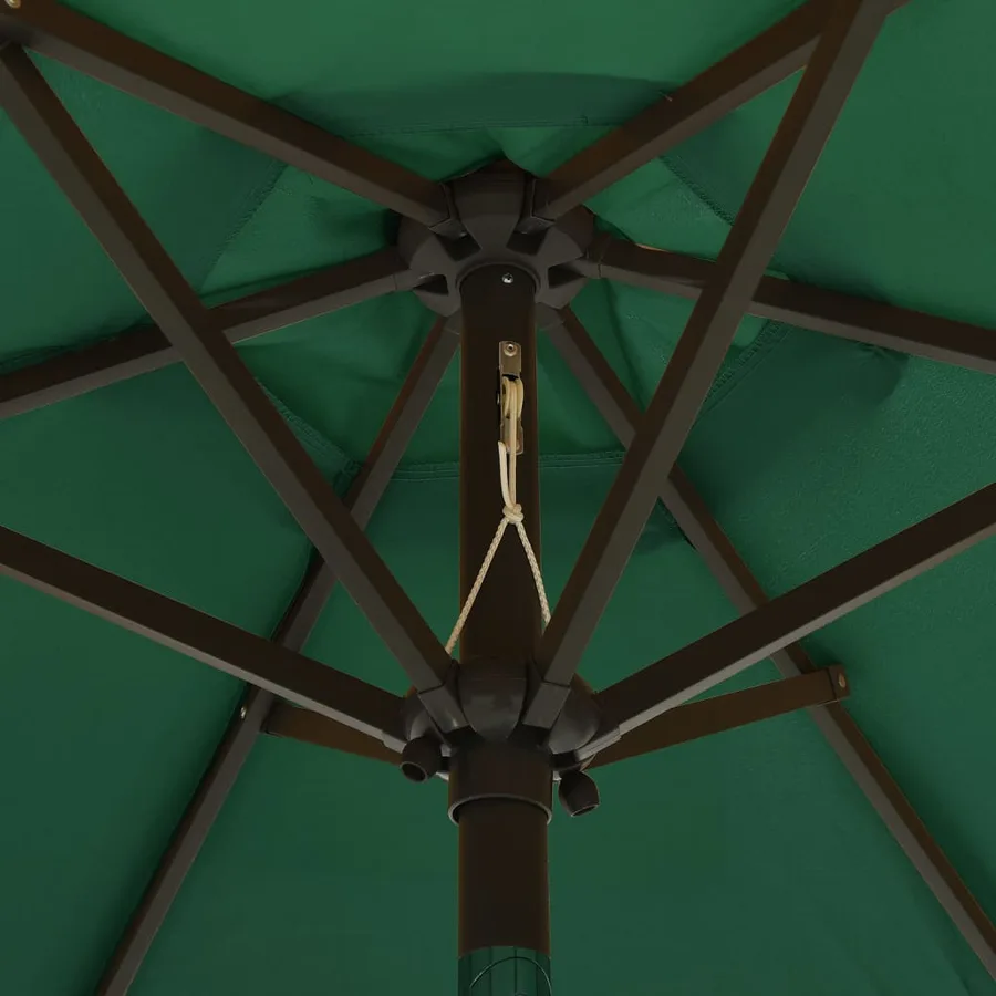 Parasol de jardin avec lumières LED vert 200x211 cm aluminium - 5