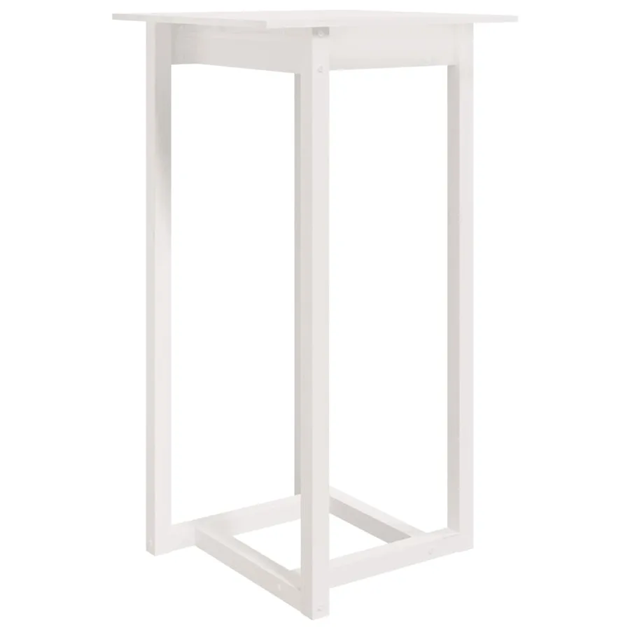 Table de bar Blanc 60x60x110 cm Bois massif de pin - 2