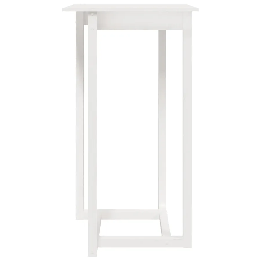 Table de bar Blanc 60x60x110 cm Bois massif de pin - 3
