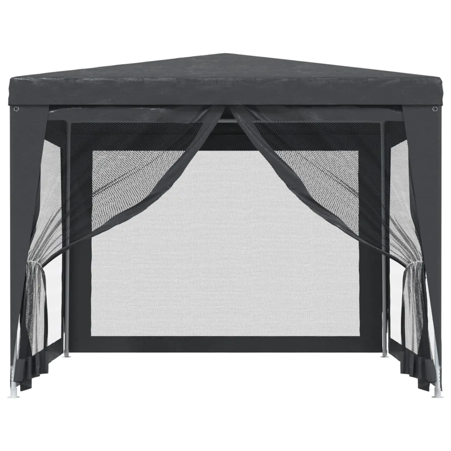Tente de fête avec 4 parois latérales en maille Anthracite 3x3m - 3