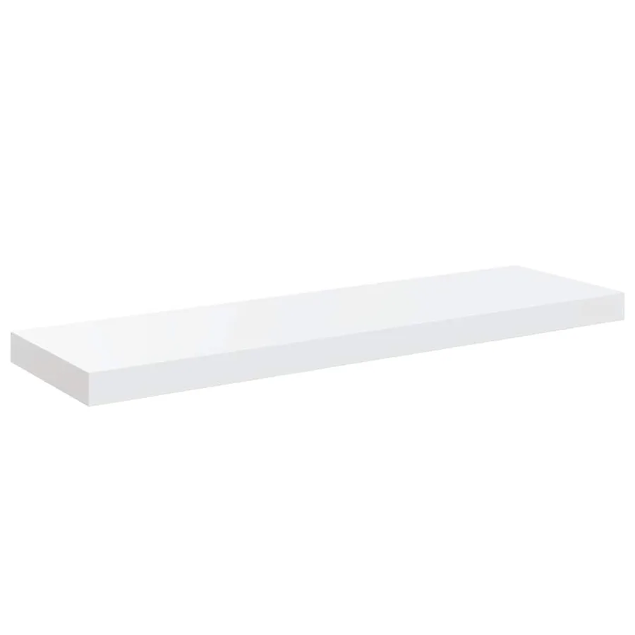 Étagère murale flottante 2 pcs Blanc brillant 80x23,5x3,8cm MDF - 6