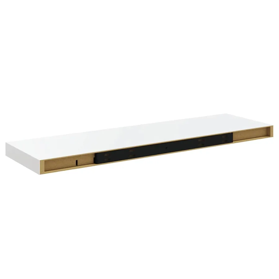 Étagère murale flottante 2 pcs Blanc brillant 80x23,5x3,8cm MDF - 8