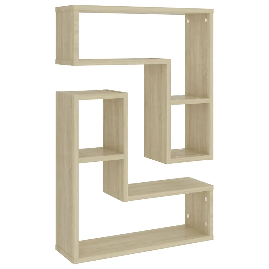Étagères murales 2pcs chêne sonoma 50x15x50cm bois d'ingénierie - 2