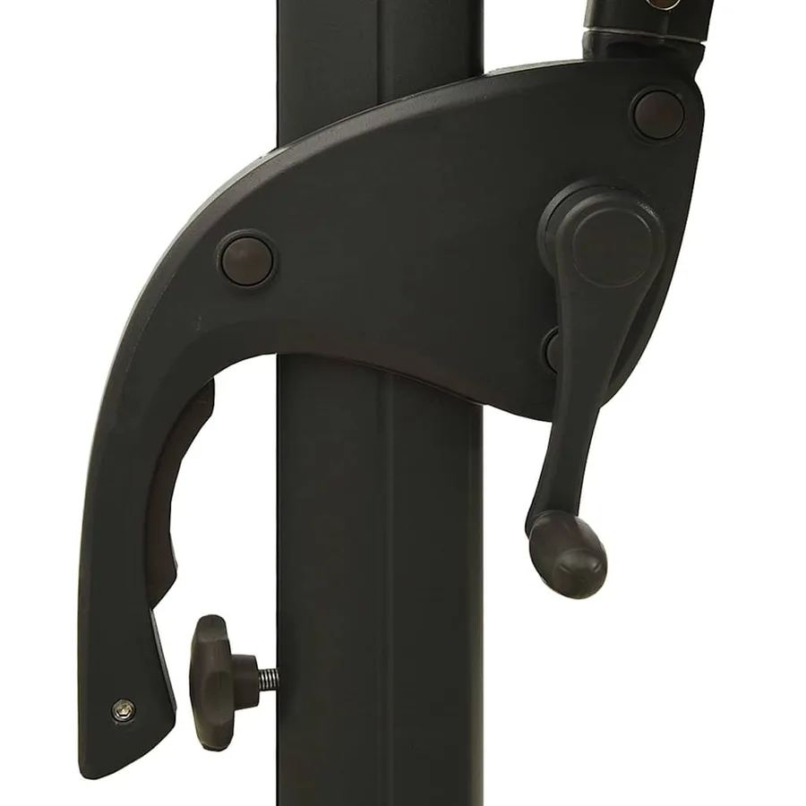 Parasol de jardin à 4 niveaux avec mât en aluminium sable - 7